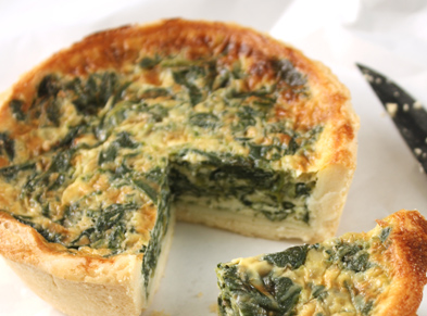 Festive Chickpea Spinach Tart